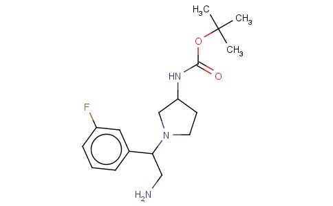 3-N-BOC-AMINO-1-[2-AMINO-1-(3-FLUORO-PHENYL)-ETHYL]-PYRROLIDINE